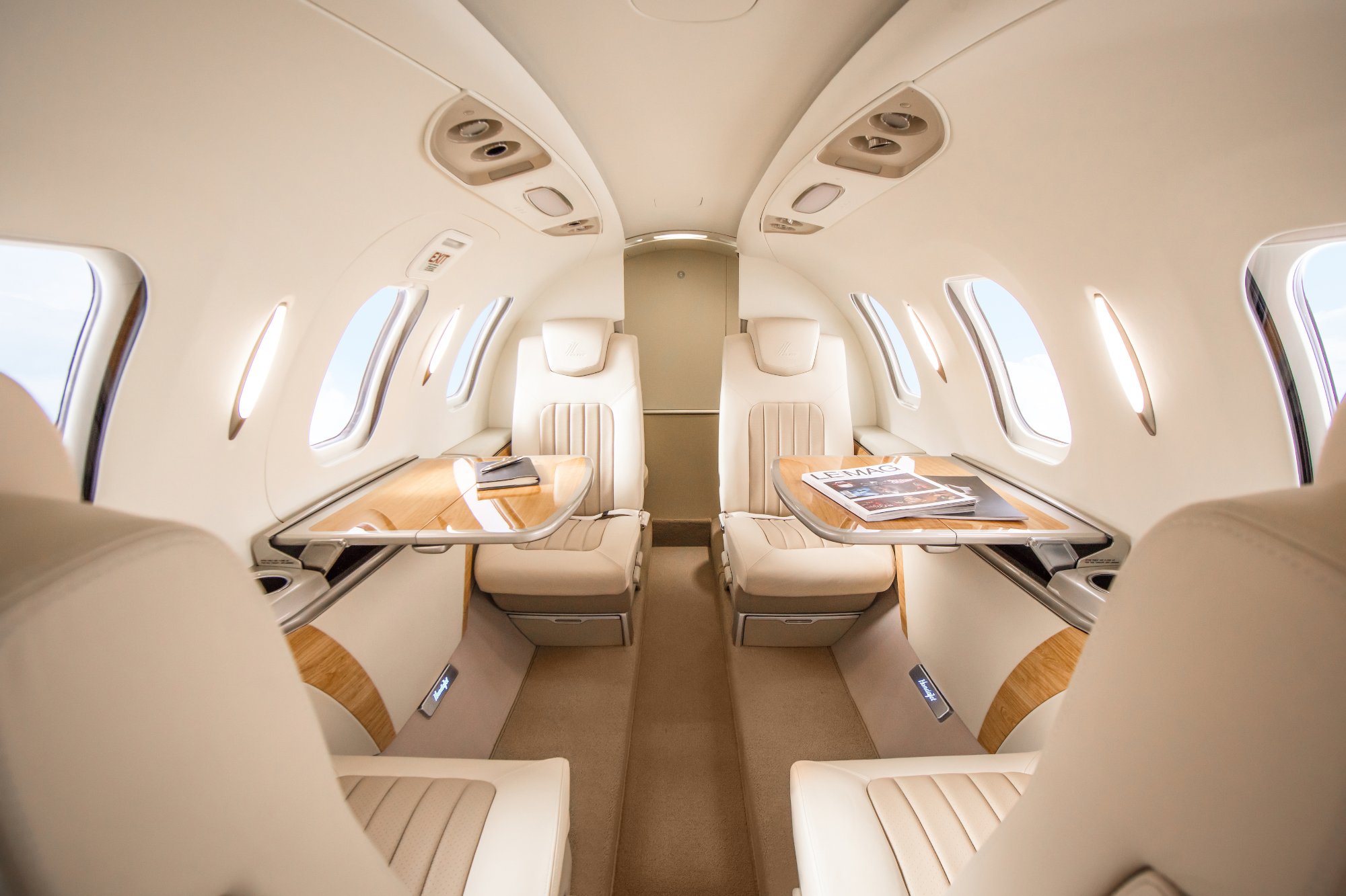 HondaJet interior with props